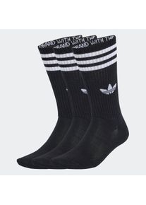 Sportsocken adidas originals "3S HIGH CR S 3P", Herren, Gr. XL (46/48), schwarz (schwarz, schwarz, schwarz), Obermaterial: 51% Baumwolle, 46% Polyester, 2% Elasthan, 1% sonstige Fasern, Socken Sportsocken, f&uuml;r verschiedene Aktivit&auml;ten, wadenlange Passform