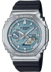 Smartwatch Casio G-SHOCK "GBM-2100A", schwarz (schwarz, hellblau, schwarz, hellblau), Smartwatches, Herren, Smartwatch, Armbanduhr, Herrenuhr, Bluetooth, Resinarmband,Weltzeit, Phone Finder
