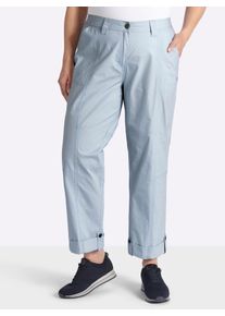 Webhose sheego, Damen, Gr. 50, Normalgr&ouml;&szlig;en, hellblau, 97% Baumwolle, 3% Elasthan, unifarben, Hosen Webhose