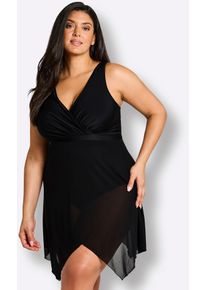 Badekleid sheego, Damen, Gr. 58, Cup B, schwarz, Elasthan, Polyamid, Polyester, Badeanz&uuml;ge Badekleid