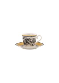 Villeroy & Boch Tasse VILLEROY & BOCH "Espressotasse mit Untertasse Audun Ferme 80 ml bunt", bunt, Porzellan, Trinkgef&auml;&szlig;e, Tasse
