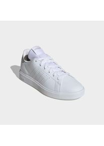 Sneaker adidas Sportswear "ADVANTAGE BASE 2.0", Damen, Gr. 43, cloud wei&szlig;, ftwr wei&szlig;, silber metallic, Synthetik, Textil, Schuhe Sneaker, inspiriert vom Design des adidas stan smith