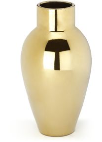 Dekovase, goldfarben, H:32cm &Oslash;:20,5cm, Porzellan, CHRISTMAS GOODS by Inge, Vasen, Dekovase, in gl&auml;nzender Optik, H&ouml;he ca. 32 cm