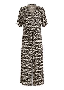 Jumpsuit Betty Barclay "Jumpsuit mit Eingrifftaschen", Damen, Gr. 48, EURO, schwarz (schwarz, beige), Obermaterial: 95% Viskose LENZING LenzingCV. 5% Elasthan EL., Overalls Jumpsuit
