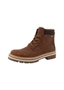 Winterboots Tom Tailor, Herren, Gr. 43, braun (nussbraun, kombiniert), Lederimitat, Textil, Schuhe Winterboots, mit gepolstertem Schaftrand