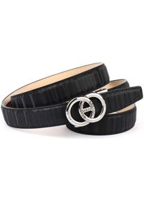 Lederg&uuml;rtel Anthoni Crown, Damen, Gr. 95, schwarz, Leder, unifarben, G&uuml;rtel Lederg&uuml;rtel, Stufenloser samtig f&uuml;hlender Lederg&uuml;rtel