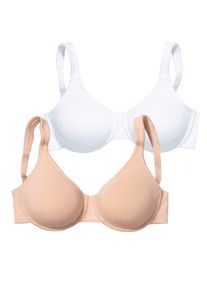 Minimizer-BH Petite Fleur, Damen, Gr. 95, Cup D, rosa (puder, wei&szlig;), Jersey, Obermaterial: 93% Baumwolle, 7% Elasthan, BHs Minimizer-BH, B&uuml;gel, Baumwoll-Qualit&auml;t, &ndash; ideal f&uuml;r gro&szlig;e Gr&ouml;&szlig;en