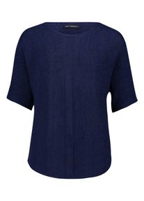Strickpullover Betty Barclay "Strickpullover kurzarm", Damen, Gr. 40, blau (ocean cavern), Obermaterial: 65% Polyacryl PAN. 35% Polyamid PA., Pullover Strickpullover