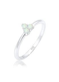 Silberring Elli "Ring Opal Kreis Trio Trend 925er Silber" Gr. 52, silber, Fingerringe, Damen, 52, Silber 925 (Sterlingsilber), Silberring