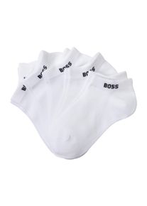 Sneakersocken BOSS "5P AS Logo CC W", Damen, Gr. 35-38, wei&szlig; (wei&szlig; 100), Baumwollmischung, unifarben, Socken Sneakersocken, mit BOSS-Logoschriftzug