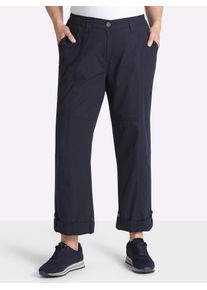 Webhose sheego, Damen, Gr. 58, Normalgr&ouml;&szlig;en, tiefblau, 97% Baumwolle, 3% Elasthan, unifarben, Hosen Webhose