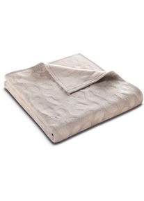 Wohndecke Biederlack "Feel Cord", grau (grau leo), B:150cm L:200cm, Baumwolle, Polyacryl, Polyester, Wohndecken, Wohndecke, mit sch&ouml;ner Hoch-Tief-Struktur