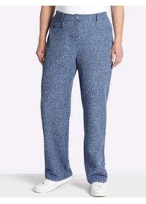 Jerseyhose sheego, Damen, Gr. 58, Normalgr&ouml;&szlig;en, jeansblau, 98% Polyester, 9% Viskose, 2% Elasthan, unifarben, Hosen Jerseyhose