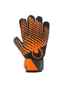 Torwarthandschuhe Uhlsport "Torwarthandschuhe FM Starter Resist+ Kids", Damen, Gr. 3,5, schwarz (schwarz, fluo orange), Obermaterial: 81% Gummi rubber. 13% Polyester PES. 6% Nylon NY., Handschuhe Torwarthandschuhe