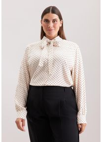 Klassische Bluse Seidensticker "Schwarze Rose", Damen, Gr. 5XL (50), wei&szlig; (sanftes wei&szlig;), 100% Viskose, gemustert, regular fit, ohne Ausschnitt, Blusen Klassische Bluse, 1/1 Kragen Druck
