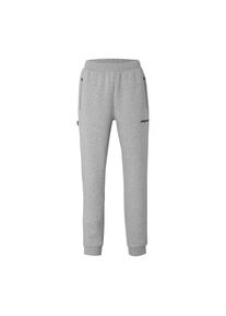 Jogginghose Uhlsport "Jogginghose ID Women", Damen, Gr. XXL, US, grau (schwarz grau melange), Obermaterial: 72% Baumwolle CO(Bio). 28% Polyester Pol. recyc.., Hosen Jogginghose