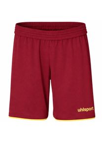 Shorts Uhlsport "Shorts Club Kids", Jungen, Gr. 164, N-Gr, rot (bordeaux, fluo gelb), Obermaterial: 100% Polyester Pol. recyc.., Hosen Shorts