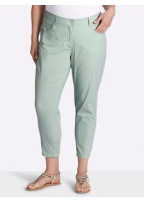7/8-Hose sheego, Damen, Gr. 58, Normalgr&ouml;&szlig;en, kalkmint, 97% Baumwolle, 3% Elasthan, unifarben, Hosen 7/8-Hose