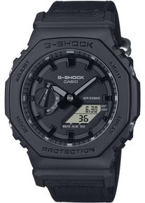 Chronograph Casio G-SHOCK, schwarz (schwarz, schwarz, grau), Armbanduhren, Damen, Chronograph, Quarzuhr, Armbanduhr,Herrenuhr,digital, bis 20bar wasserd.Resinarmband