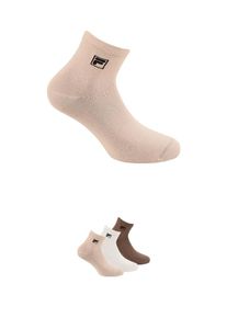 Kurzsocken Fila "UNISEX QUARTER PLAIN SOCKS", M&auml;dchen, Gr. 35-38, mocha mousse, Baumwollmischung, normal, Socken Kurzsocken, mit eingestrickem Logo