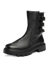Stiefelette Ara "MANCHESTER", Damen, Gr. 4 (37), schwarz, Glattleder, unifarben, Schuhe Stiefelette, Biker Boots, Stiefel mit Blockabsatz, H-Weite