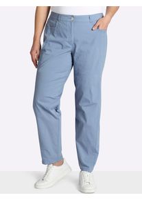 Webhose sheego, Damen, Gr. 58, Normalgr&ouml;&szlig;en, bleu, 97% Baumwolle, 3% Elasthan, unifarben, Hosen Webhose