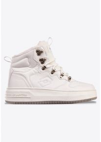 Sneakerboots Lotto, Damen, Gr. 41, wei&szlig;, leuchtendesgrau, Synthetik, Textil, Schuhe Sneakerboots, Winterschuhe, Schn&uuml;rboots, Sneaker, gef&uuml;ttert