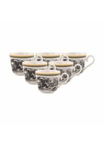 Villeroy & Boch Espressotasse VILLEROY & BOCH "Mokka- / Espressotassen Audun Ferme 80 ml 6er Set bunt", bunt, Porzellan, Trinkgef&auml;&szlig;e, Espressotasse