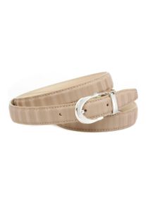 Lederg&uuml;rtel Anthoni Crown, Damen, Gr. 85, beige, Leder, gemustert, G&uuml;rtel Lederg&uuml;rtel, Femininer G&uuml;rtel aus innovativem Leder in 3D-Optik
