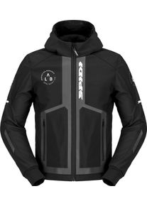 Spidi Armor Evo 2 Hoodie, textile jacket , color: Black/Dark Grey/White , size: XXL