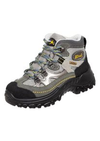 Wanderschuh Grisport "Schn&uuml;rstiefel Gritex", Kinder, Gr. 33, hellgrau, gelb, Obermaterial: 100% Rindnubukleder CNU., Schuhe Wanderschuh