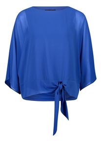 Chiffonbluse Betty Barclay "Chiffonbluse unifarben", Damen, Gr. 48, blau (adria blau), Obermaterial: 100% Polyester PES., Blusen Chiffonbluse