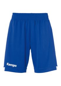 Shorts Kempa "Shorts PLAYER LONG SHORTS WOMEN", Damen, Gr. XS, US, blau (royal, wei&szlig;), Obermaterial: 100% Polyester PES., Hosen Shorts