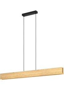 Eglo H&auml;ngeleuchte "ANCHORENA-Z H&auml;ngelampe, Holz, ZigBee 3.0, Disco-Modus, Pendelleuchte", braun (braun, schwarz wei&szlig;), 1, H: 110cm, 1 Stk., Leuchten, Timer, App / Sprachsteuerung Alexa, 123x5,5x110cm, exkl. Fernbedienung, H&auml;ngeleuchte
