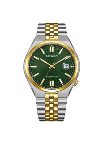 Automatikuhr Citizen "TSUYOSA 60h", silbergoldfarben, gr&uuml;n, Armbanduhren, Damen, Automatikuhr, Armbanduhr, Damenuhr, Herrenuhr, Mechanische Uhr, Edelstahlarmband