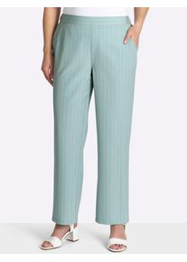Webhose sheego, Damen, Gr. 58, Normalgr&ouml;&szlig;en, kalkmint, ecru, gestreift, 63% Polyester, 33% Viskose, 4% Elasthan, gemustert, gestreift, Hosen Webhose