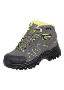 Wanderschuh Grisport "Schn&uuml;rstiefel Gritex", Kinder, Gr. 34, grau, lime, Obermaterial: 100% Rindnubukleder CNU., Schuhe Wanderschuh