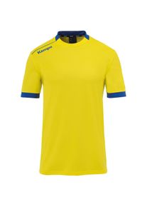 T-Shirt Kempa "Shirt PLAYER TRIKOT Kids", M&auml;dchen, Gr. 164, gelb (limonengelb, royal), Obermaterial: 100% Polyester PES., Shirts T-Shirt