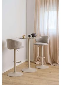 Bartisch ACTONA GROUP "Stehtisch", braun, grau, braun, B:80cm H:105cm T:80cm, Tische, Bartisch, Tisch braun, polierte Keramiktischplatte