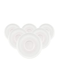 Untertasse Seltmann Weiden "Kombi-Untertassen Sento Home &oslash; 16,2 cm 6er Set", aura wei&szlig;, B:16,2cm H:2cm L:16,2cm T:16,2cm &Oslash;:16,2cm, Speiseteller, Untertasse, Sp&uuml;lmaschinengeeignet, Mikrowellengeeignet, Ofenfest, Salamandergeeignet, K&uuml;hlschrankgeeignet, Gefrierschrankgeeignet