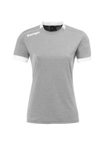 T-Shirt Kempa "Shirt PLAYER TRIKOT WOMEN", Damen, Gr. XL, schwarz (schwarz grau melange, wei&szlig;), Obermaterial: 100% Polyester PES., Shirts T-Shirt