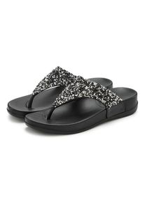 Badezehentrenner Vivance "Flip Flop, Badelatsche, Badeschuhe, Pantolette, Zehentrenner", Damen, Gr. 42, schwarz, Obermaterial: 100% Synthetik. Decksohle: 100% Synthetik. Futter: 100% Synthetik. Laufsohle: 100% Synthetik, unifarben, Schuhe Badezehentrenner, Sommerschuh mit modischem Glitzerdetail VEGAN