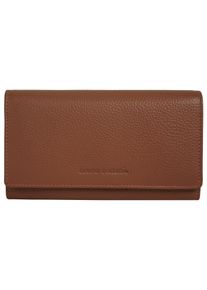 Geldb&ouml;rse Bruno Banani "SAMEA", Damen, cognac, Leder, leicht gl&auml;nzend, unifarben, Kleinlederwaren Geldb&ouml;rse, echt Leder
