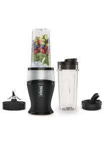 Ninja Smoothie-Maker "QB3001EUS", silber (schwarz), B:10cm H:33cm T:10cm, Zerkleinerer, incl. 2 x 0,47 L to-go-Becher, Smoothie-Maker