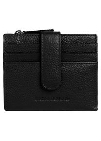Geldb&ouml;rse Bruno Banani "SAMEA", Damen, schwarz, Leder, leicht gl&auml;nzend, unifarben, Kleinlederwaren Geldb&ouml;rse, echt Leder