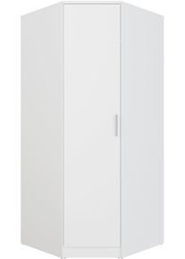 Eckkleiderschrank FORTE "Kleiderschrank, perfekte Eckl&ouml;sung, einfache Montage", wei&szlig;, B:80,4cm H:181cm T:80,4cm, Holzwerkstoff, Schr&auml;nke, Eckkleiderschrank, B/H/T 80,4/181/80,4, perfekte Eckl&ouml;sung, FSC