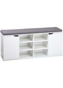 Schuhschrank Kesper "Schuhschrank mit Sitzkissen, 2 T&uuml;ren, FSC", wei&szlig;, B:103cm H:48cm T:30,5cm, FSC-zertifizierter Holzwerkstoff, Schr&auml;nke, Schuhschrank