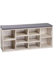Schuhschrank Kesper "Kesper Schuhschrank mit Sitzkissen", wei&szlig;, B:103,5cm H:48cm T:29,5cm, FSC-zertifizierter Holzwerkstoff, Schr&auml;nke, Schuhschrank