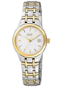 Solaruhr Citizen, silber (silberfarben, goldfarben), Armbanduhren, Damen, Solaruhr, Armbanduhr, Damenuhr, Edelstahlarmband, Datum