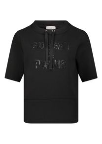 Sweatshirt Betty Barclay "Sweatshirt mit Stehkragen", Damen, Gr. 48, schwarz, Obermaterial: 54% Viskose CV. 40% Polyester PES. 6% Elasthan EL., Sweatshirts Sweatshirt